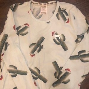 Pink Victoria Secret Pajama Top Sz S